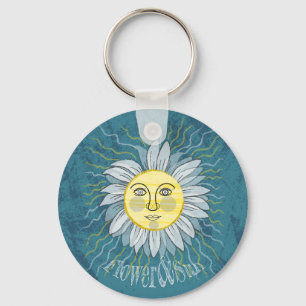 Flower & Sun - Nature Keychain