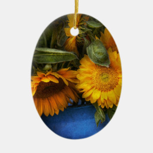 Flower - Sunflower - The suns have risen Ceramic Ornament