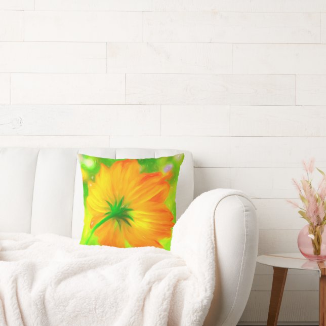 Flower Sunshine Throw Pillow (Couch)