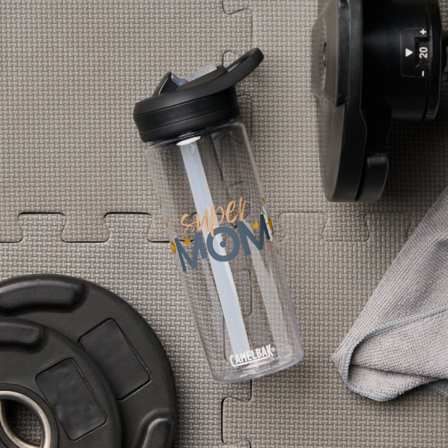 Flower Super MOM  Water Bottle (Gym)