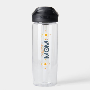 Flower Super MOM  Water Bottle