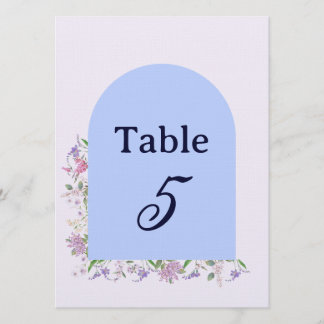 Flower table number