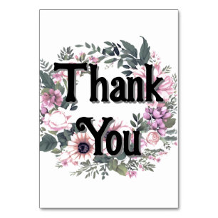 Flower Tag Thankyou Wreath Classy Coquette Table Number