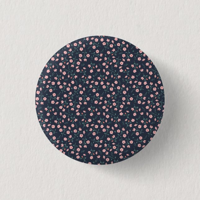 Flower Tattoos 1 Inch Round Button (Front)