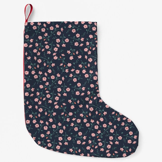 Flower Tattoos Small Christmas Stocking (Front)