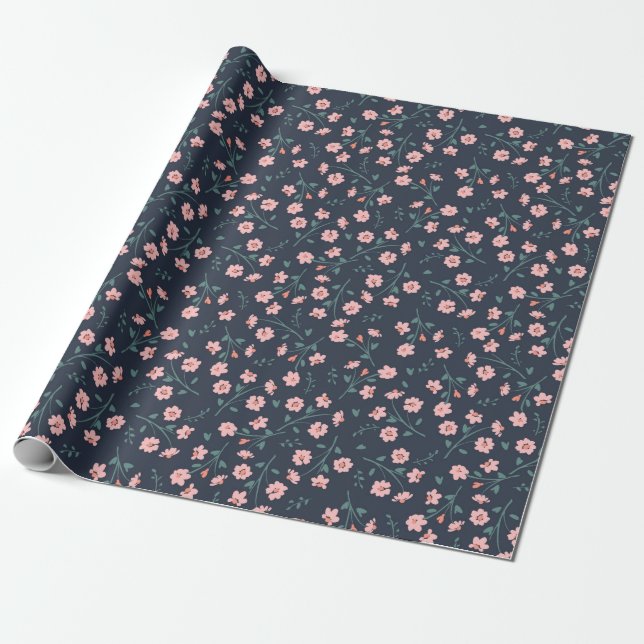 Flower Tattoos Wrapping Paper (Unrolled)