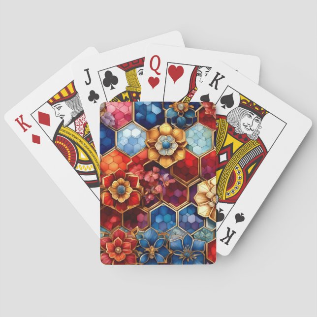 Flower Tessellations Playing Cards (Back)