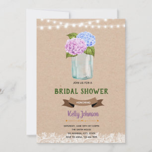 flower theme bridal shower invitation
