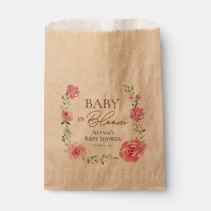 Flower Themed Custom Baby In Bloom Baby Shower Favour Bag