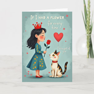 Flower Thought Of You Art Card