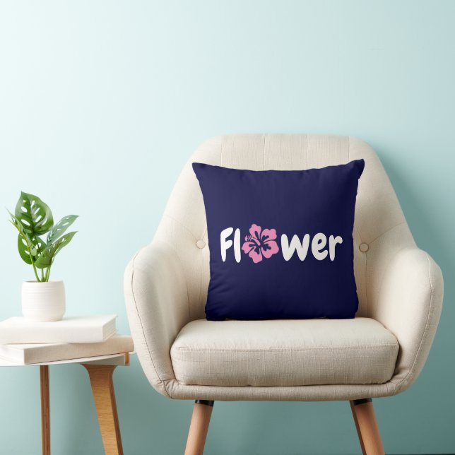 Flower Throw Pillow (Chair)