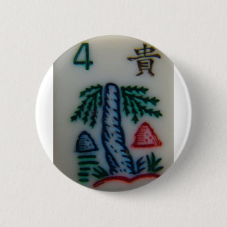 Flower tile 2 inch round button