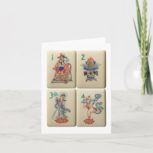 Flower tiles card