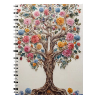 Flower Tree of Life Botanical Fantasy Art Notebook