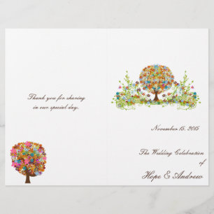 Flower Tree Wedding Program