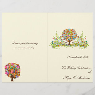 Flower Tree Wedding Program