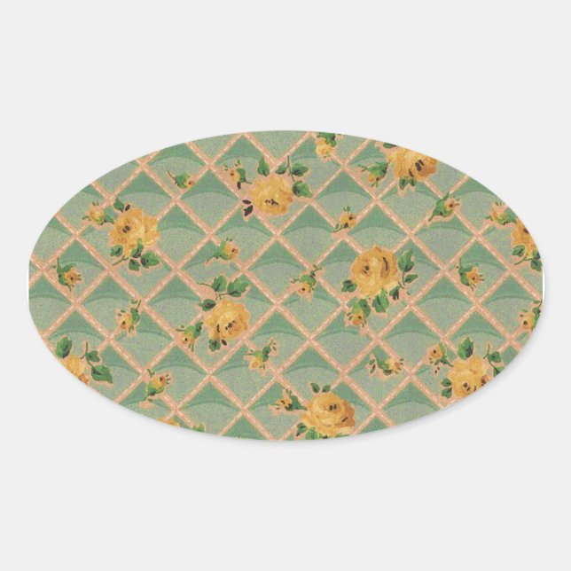 Flower Trellis Rosebud Sticker (Front)