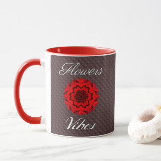 Flower Trend "flowers" with red flower Mug