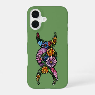Flower Triple Moon Symbol Blessed Be iPhone 16 Case