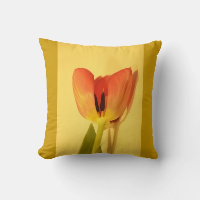 Flower Tulip Throw Pillow (Front)