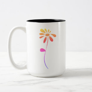 Flower Two-Tone Coffee Mug