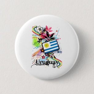 Flower Uruguay 2 Inch Round Button