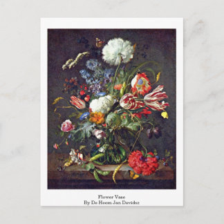 Flower Vase By De Heem Jan Davidsz Postcard