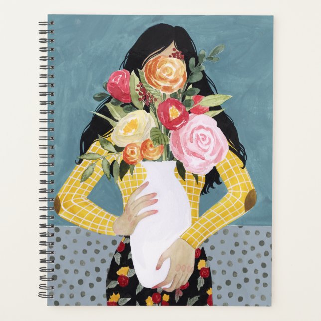 Flower Vase Girl Planner (Front)