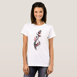 Flower Vase Line Art T-Shirt