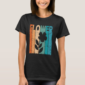 Flower Vintage Botanical Flowers Lover Retro Flori T-Shirt