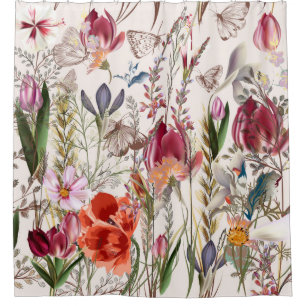 Flower vintage pattern with assorted plants. Vinta