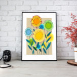 Flower Wall Art Canvas<br><div class="desc">Add a touch of modern Scandinavian design to your home with this stunning abstract landscape print.</div>