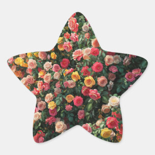 flower wall star sticker