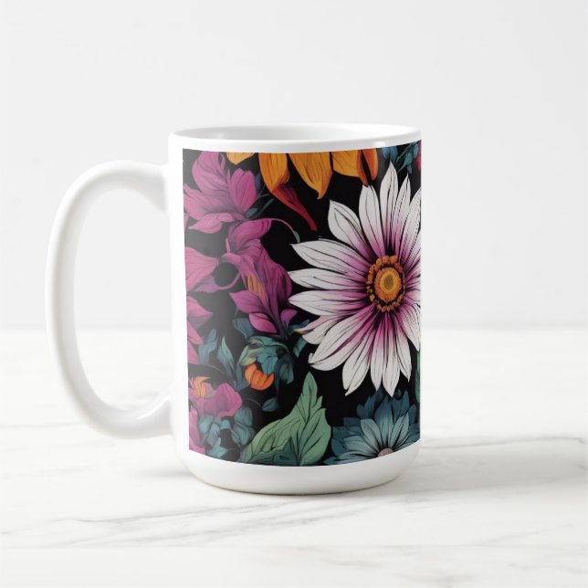 Flower Wallpaper Mugs & Cups (Left)