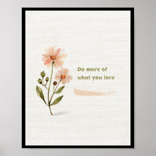 Flower Watercolor Canvas Poster