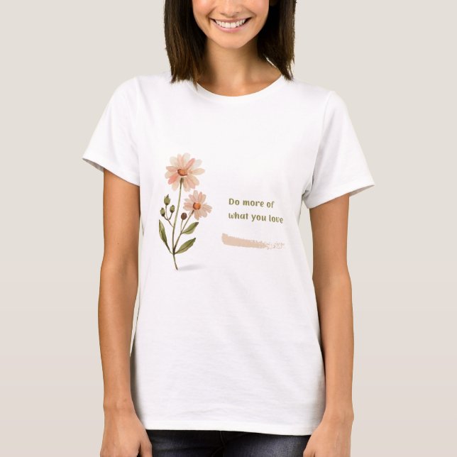 Flower Watercolor Canvas T-Shirt (Front)