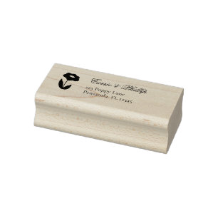 Flower Wedding Invitation Return Address Stamp