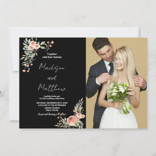 Flower Wedding Invitations with photo