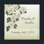 Flower Wedding Magnets<br><div class="desc">Customizable wedding magnets with floral design</div>