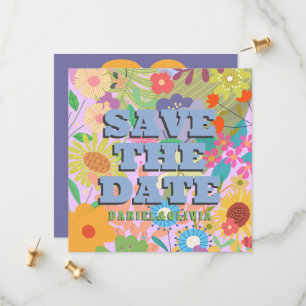 Flower Wedding Save The Date