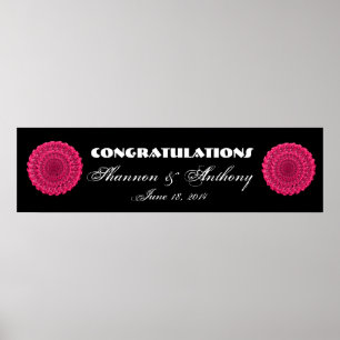 Flower Wheels Wedding or Engagement Banner V3 Poster