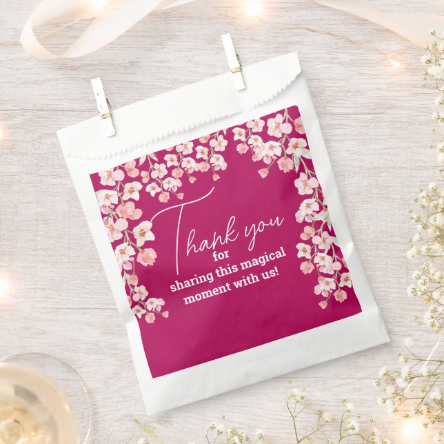 Flower wine favour bag (Clipped)