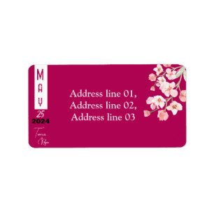 Flower wine label