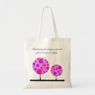 Flower Wishing Tree Purple Wedding Favour Bag