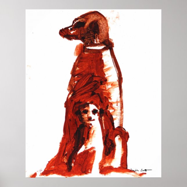 Flower with pup - Art Print (Front)