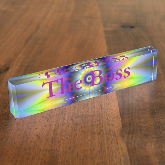 Flower Within The Flower Desk Nameplate (Side)