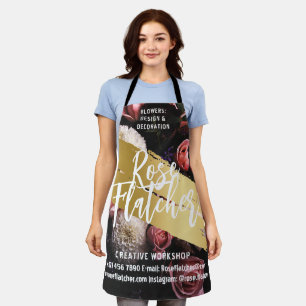 Flower Workshop Black Gold Apron