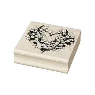 Flower Wreath Heart Spring Love Nature Gardener    Rubber Stamp