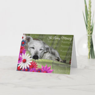 Flower wreath pet loss photo Customize Card
