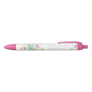 Flower writing ink pen